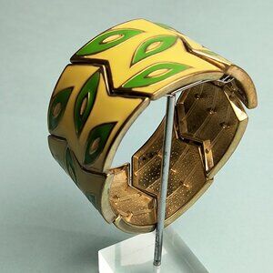 Nordstrom Sequin Enamel Vintage Y2k Stretch Bangle Bracelet Green Yellow…
